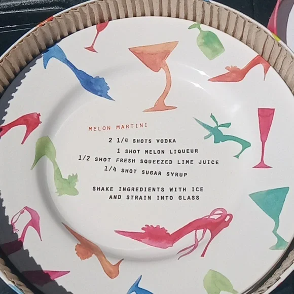 Rosanna Salad Plates NEVER TOO MANY SHOES Set of 4 In Original Box 8 Inch - Picture 3 of 9